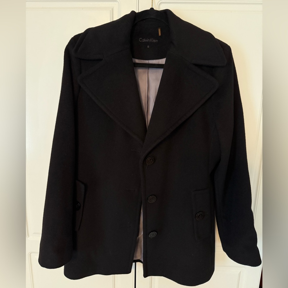 Calvin Klein Women’s Blacm Pea Coat
